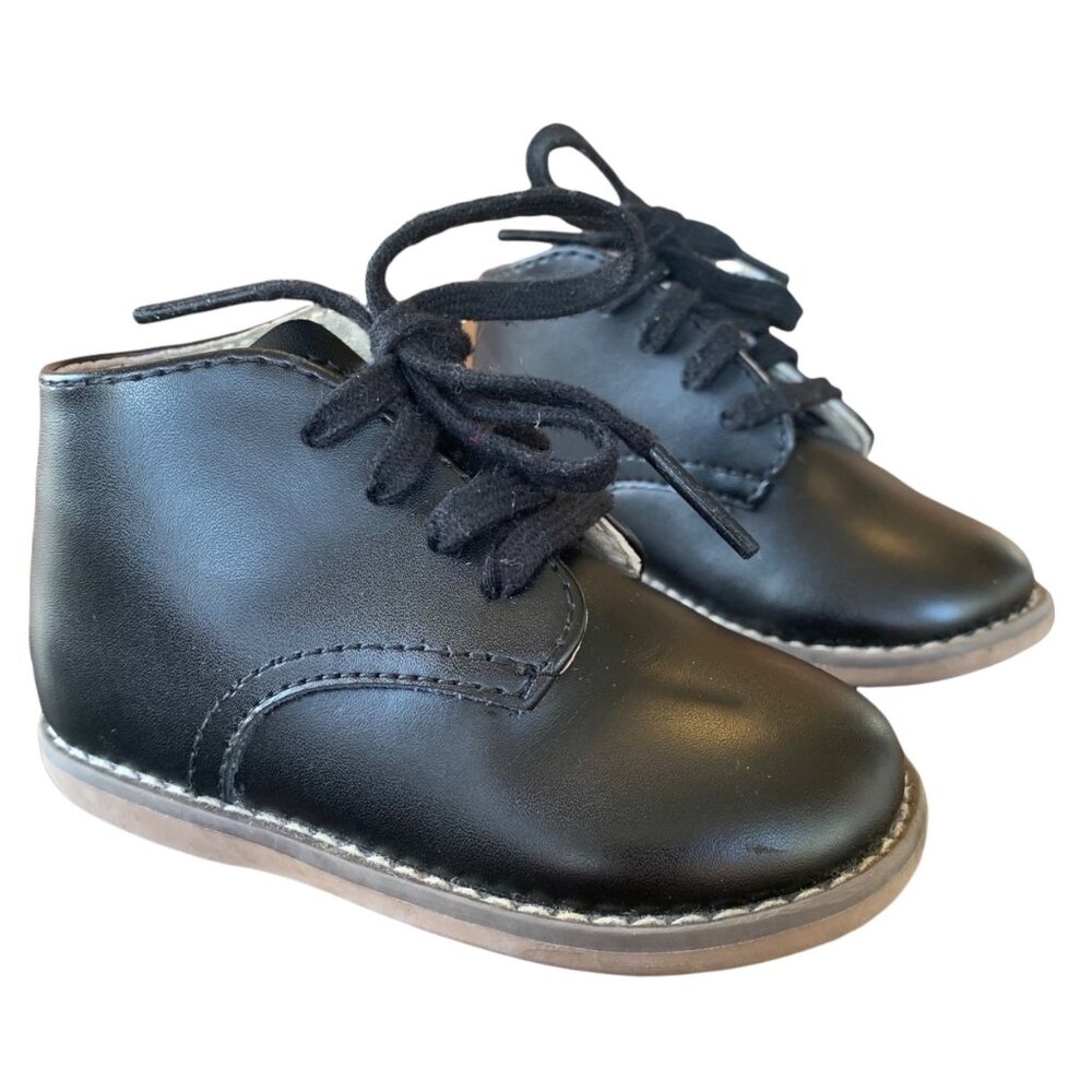 Footmates Leather Lace Up Walker Booties 4